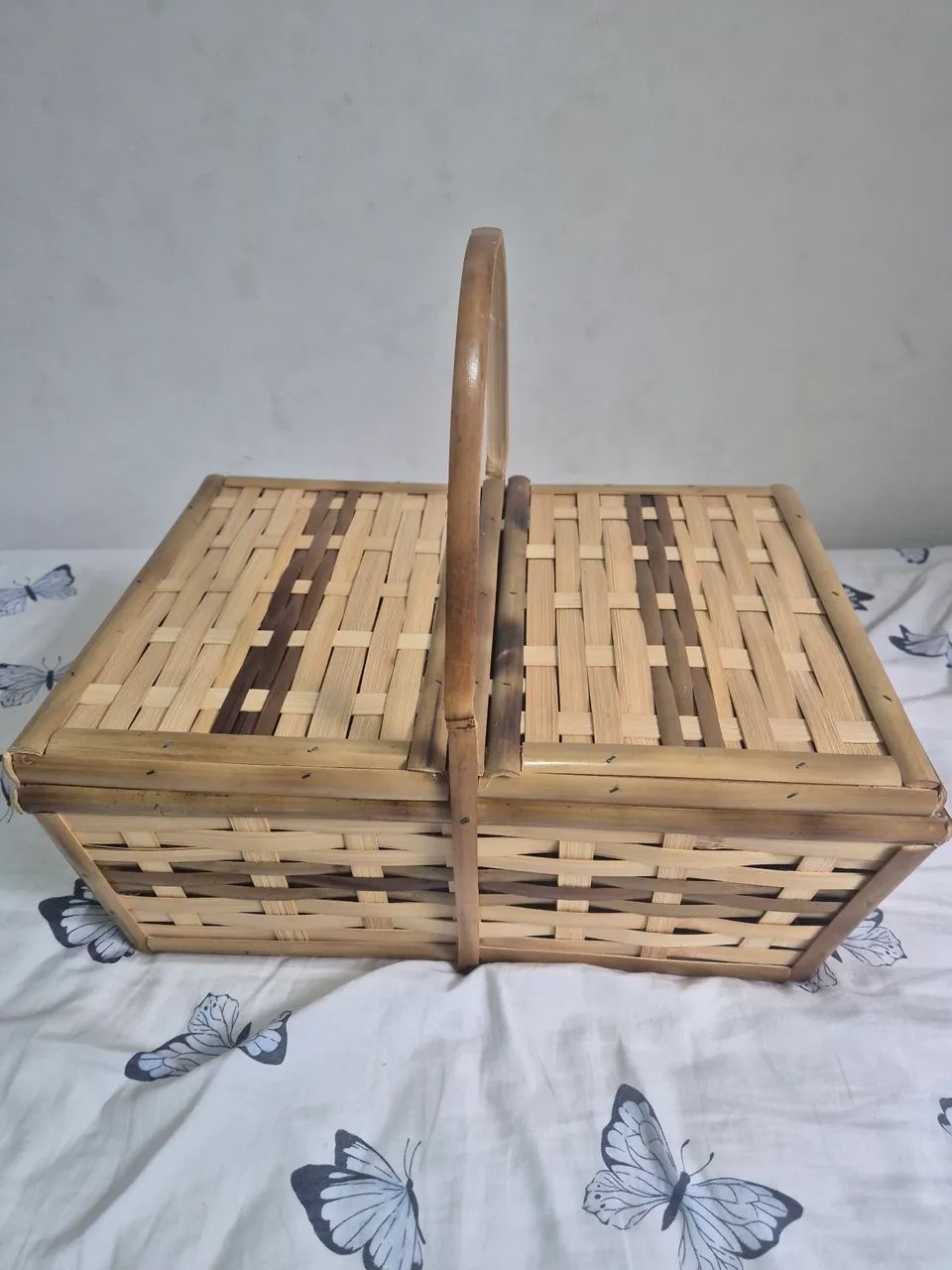 Cesta de piquenique em Bambu 