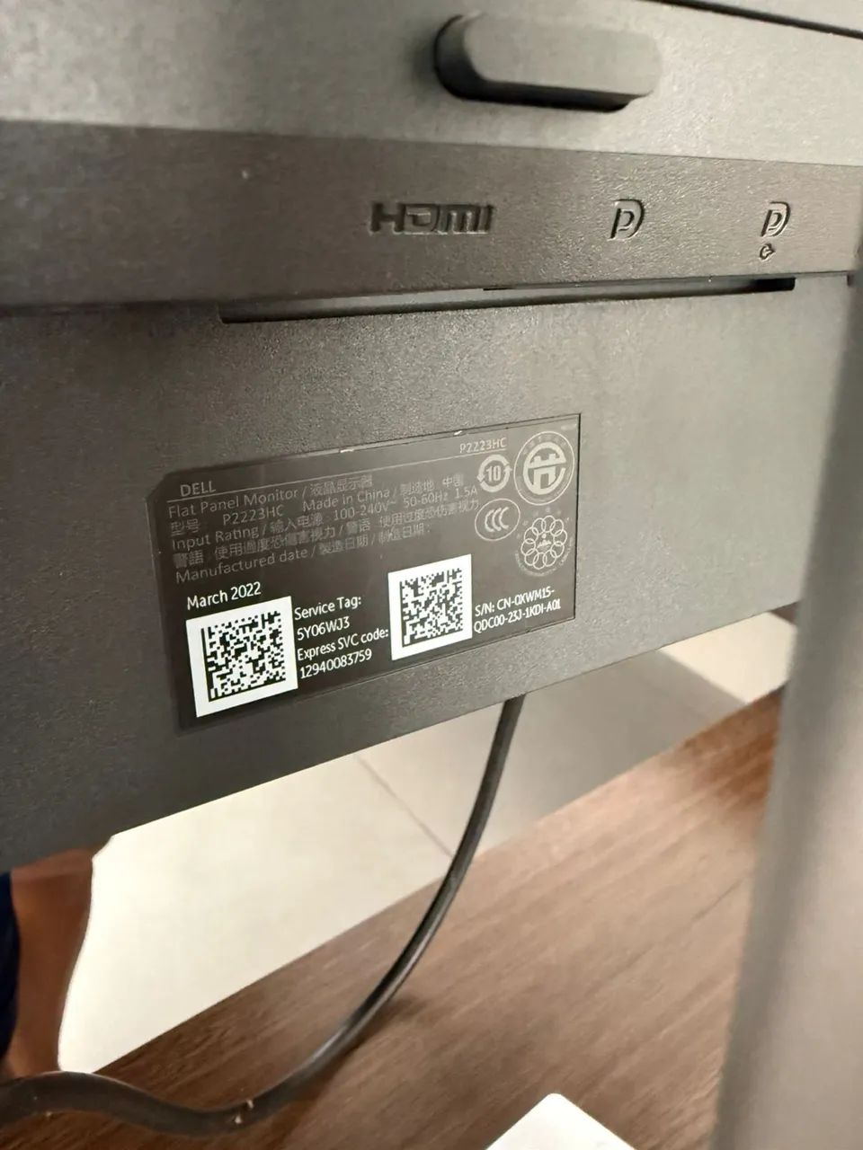 Monitor Dell 21.5 USB-c P2223hc - cor preto  - Foto 3