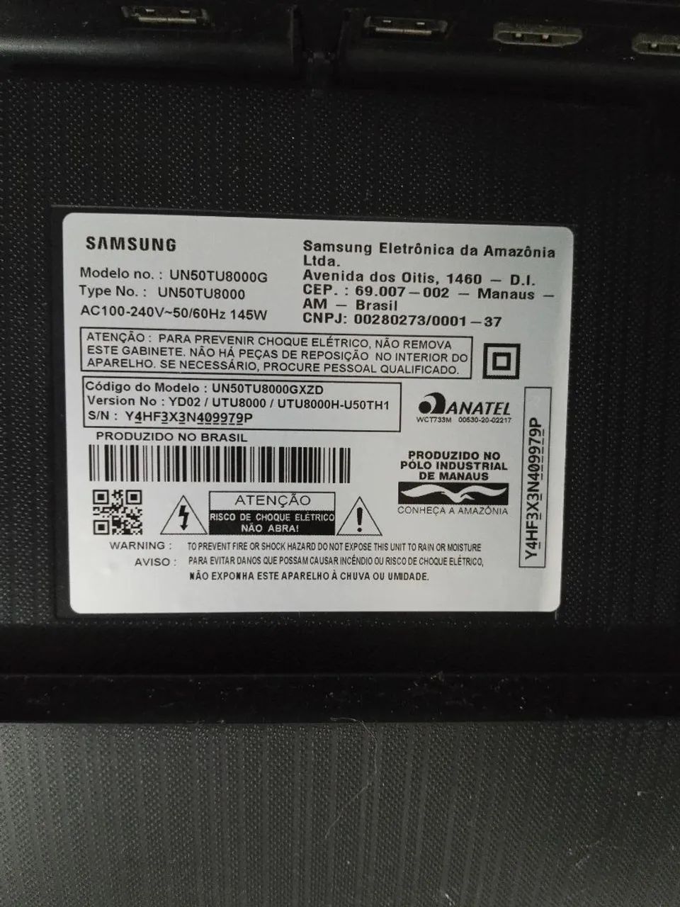 Tv 55" Samsung (tela queimada) - Foto 4