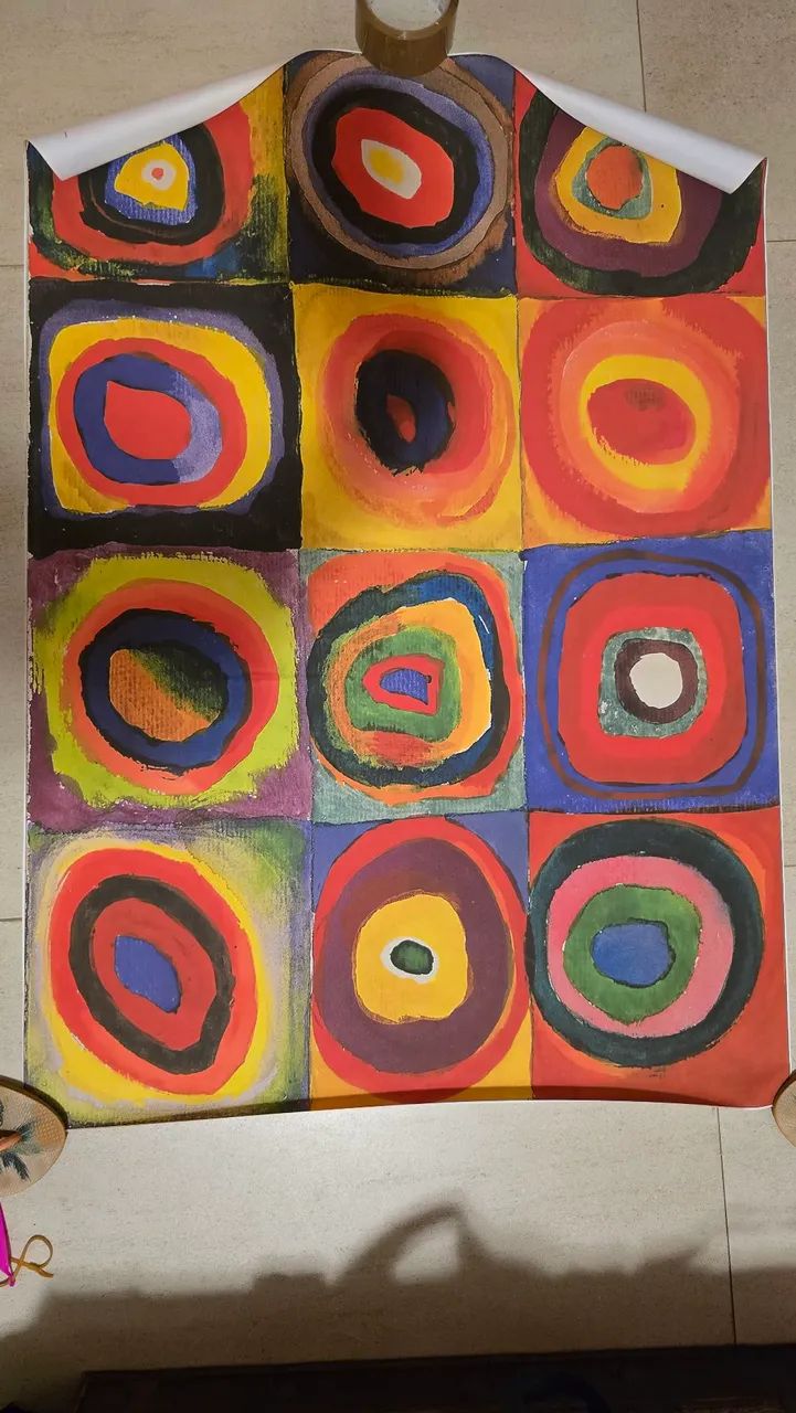 Tela com pintura abstrata 70x100