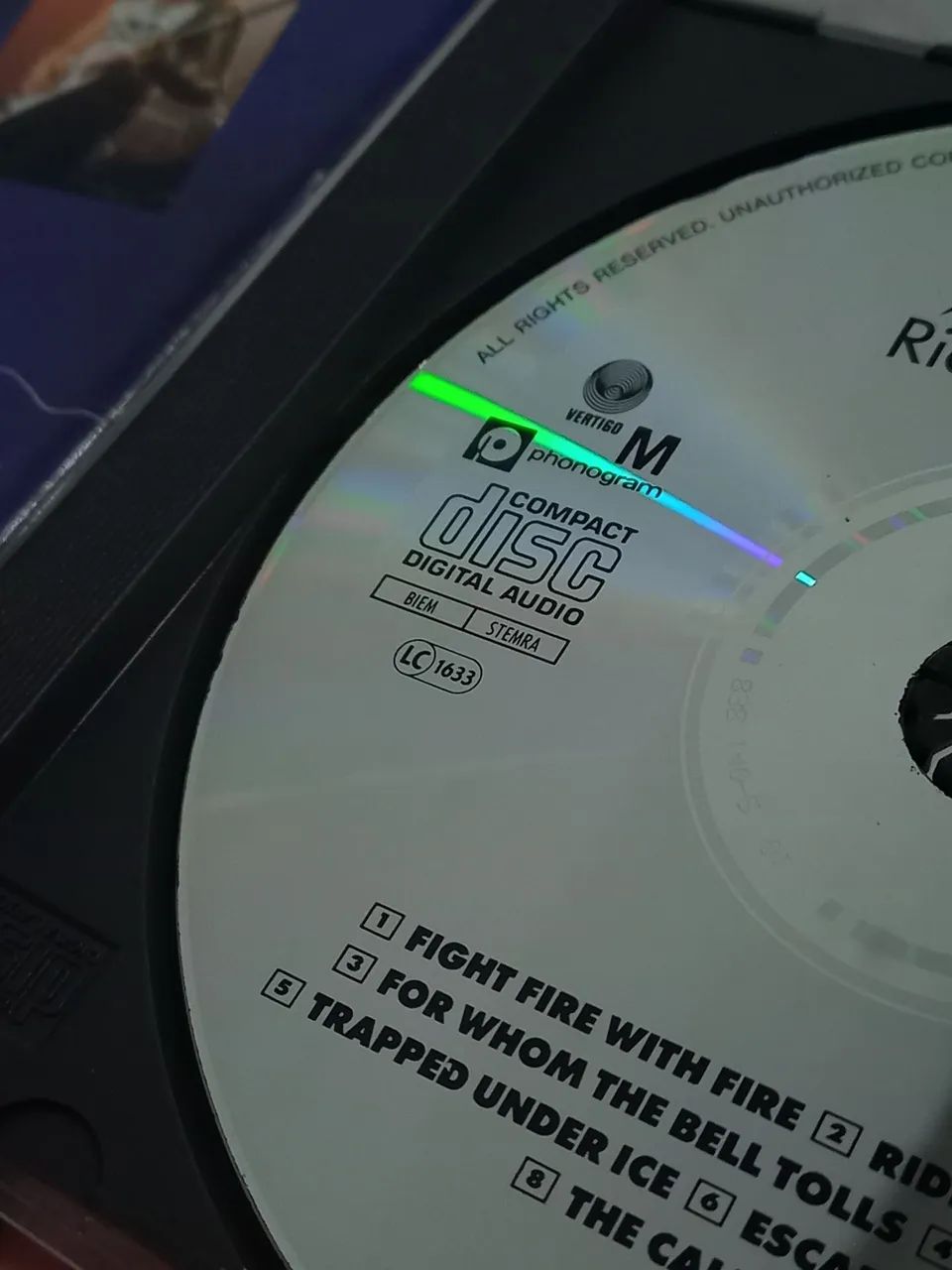 CD Metallica - Ride The Lightning (Prensagem Europeia 1989 - Vertigo) - Foto 3