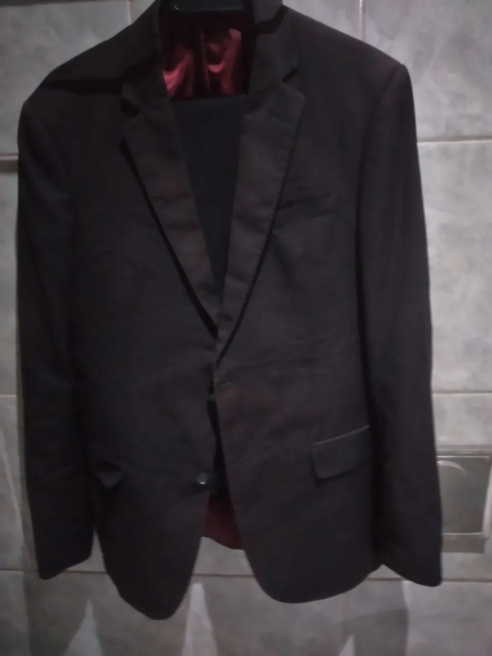 Terno(calca+paletó) preto