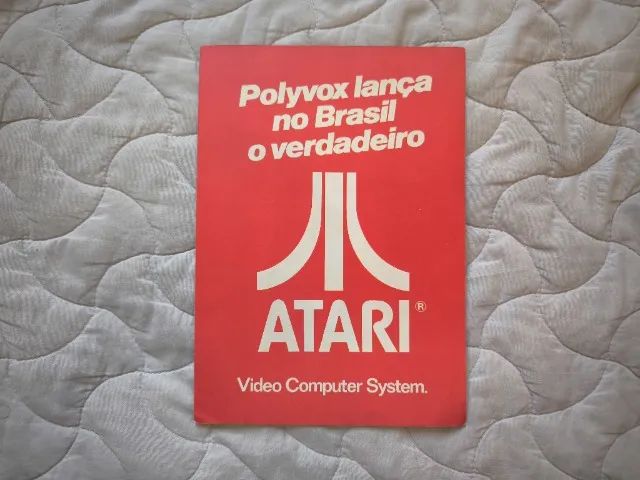Panfleto Lançamento do Atari 2600 no Brasil 1983 - Polyvox