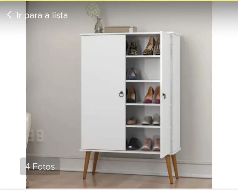 Sapateira branca retro