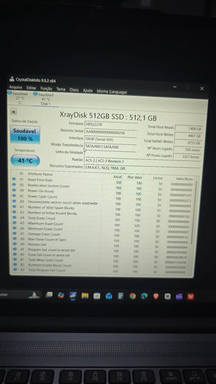 SSD 512GB - Saúde 100% / XrayDisk SATA 3 - Foto 2