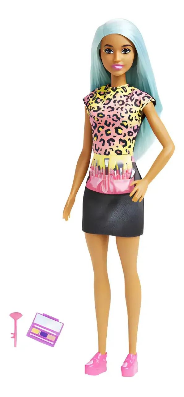 Boneca Barbie Profissões Maquiadora Com Cabelo Azul - Mattel NOVA - Foto 5