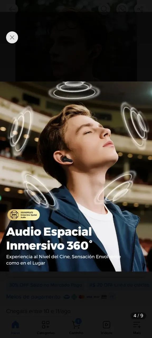 Sensacional!!! Fone bluetooth com ANC MULTIPONTO E TRANSPARÊNCIA.  - Foto 4