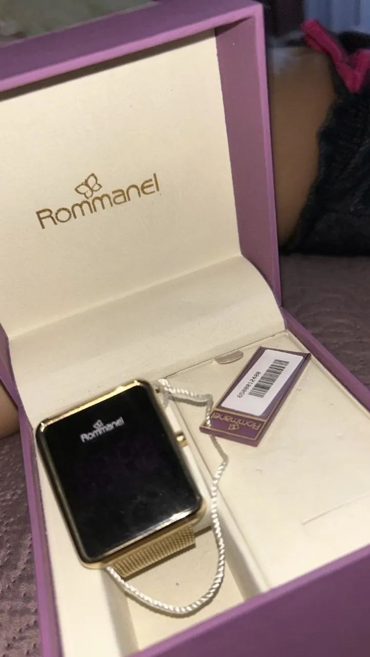 Relógio Digital Rommanel Dourado (Pulseira Mesh) - Usado, Perfeito Estado - Foto 4