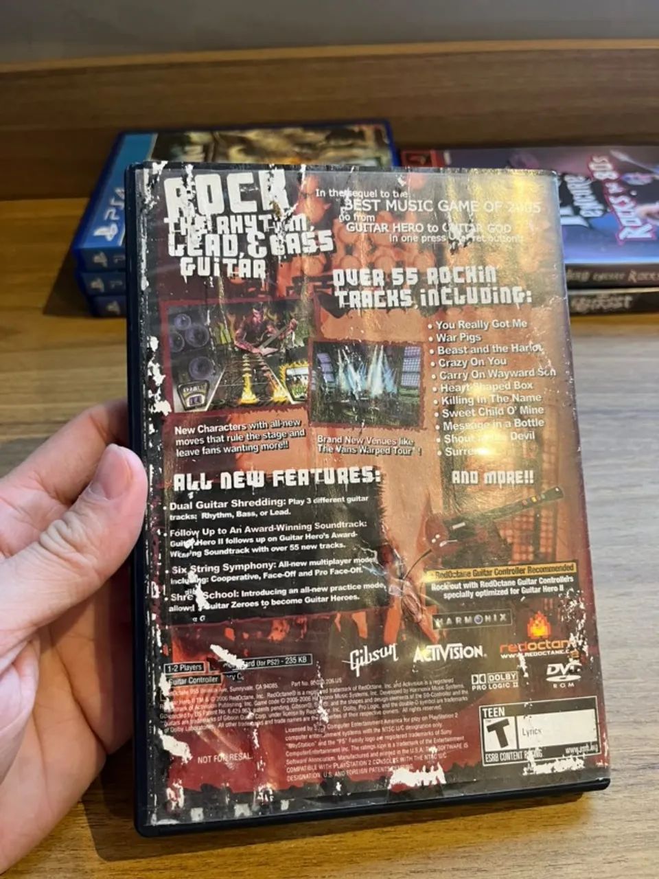 Jogo PS2 -Guitar Hero 2 (Capa e manual danificado) - Foto 2