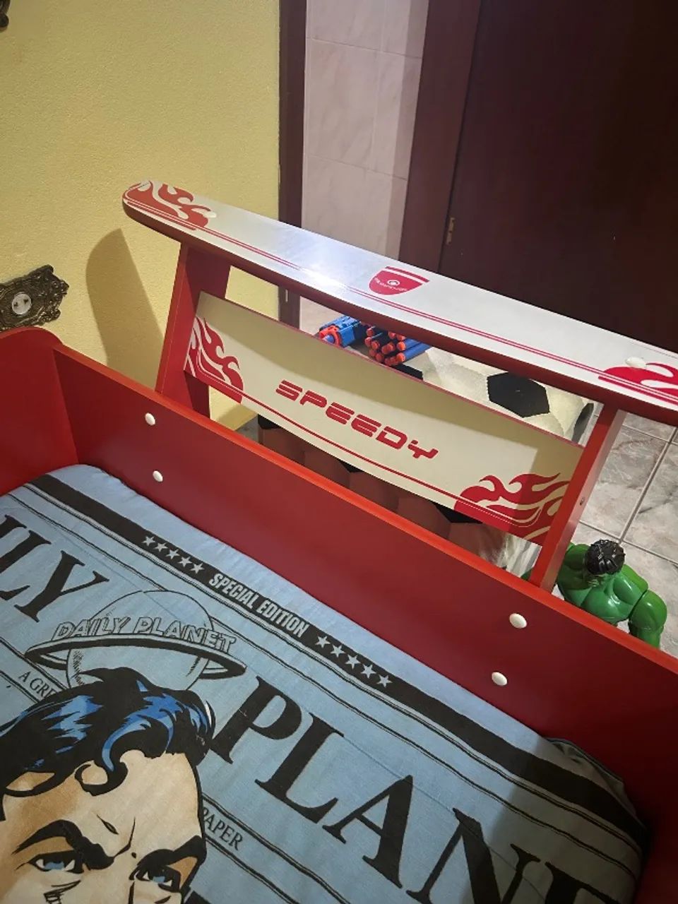 Cama infantil de corrida fórmula 1 vermelho  - Foto 3