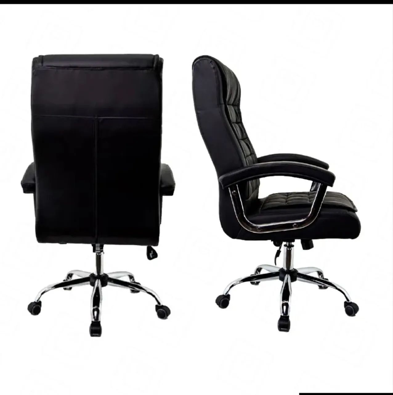 Cadeira Fox Office Presidente Giratória Cor Preto Material do Estofamento Couro Sintético  - Foto 3