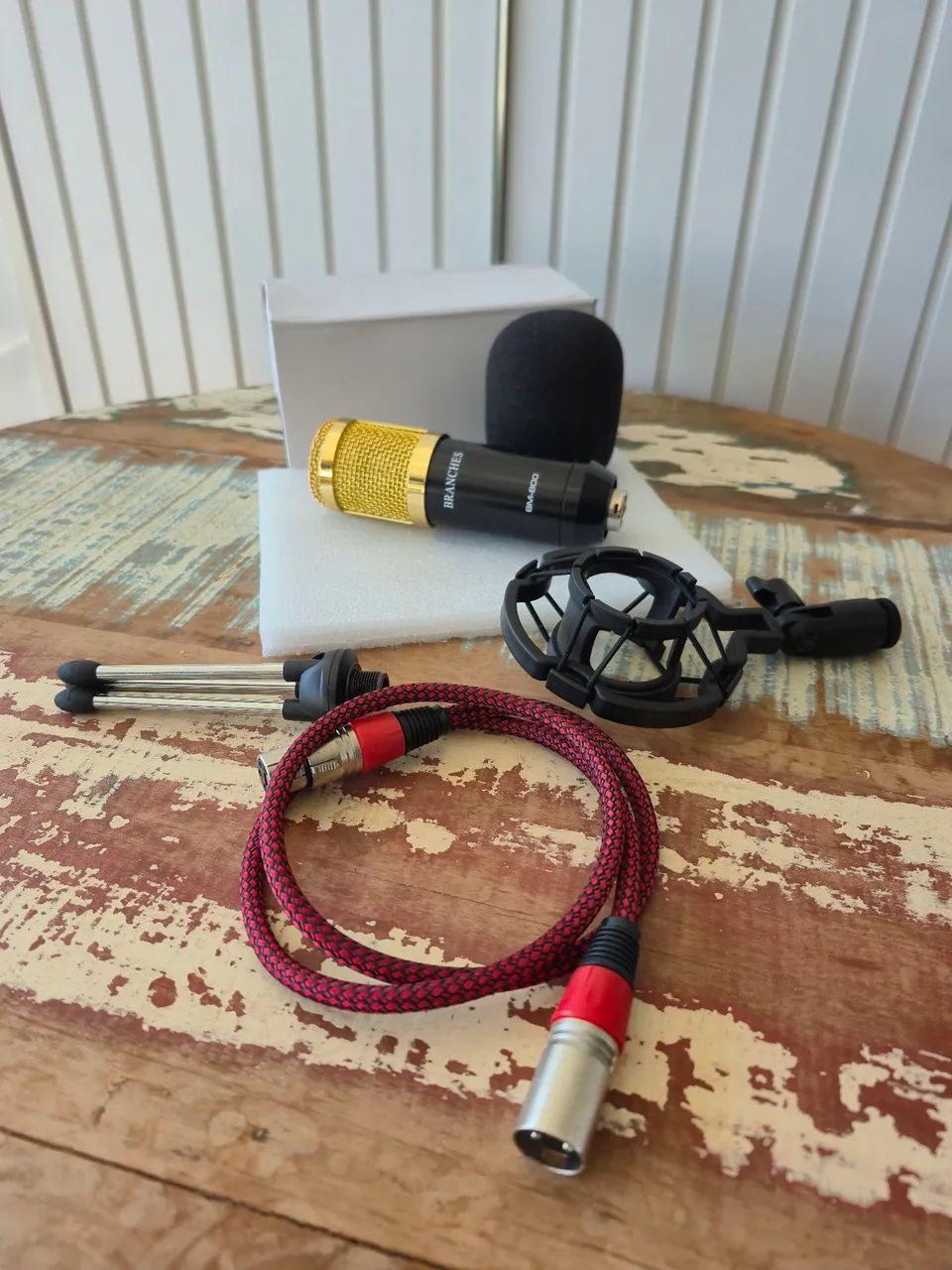 Microfone Condensador BM-800 Profissional com Kit Completo
