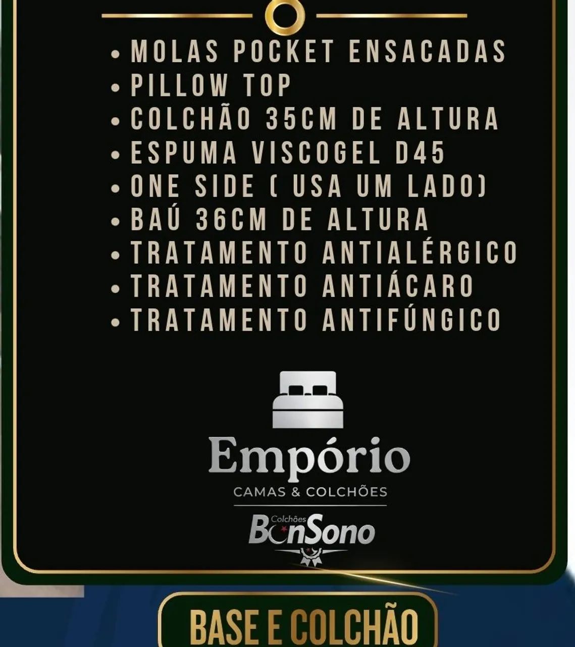 Cama bau solteiro base e colchão D33 molas pocket - Foto 2