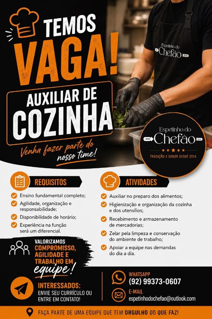 Auxiliar de cozinha