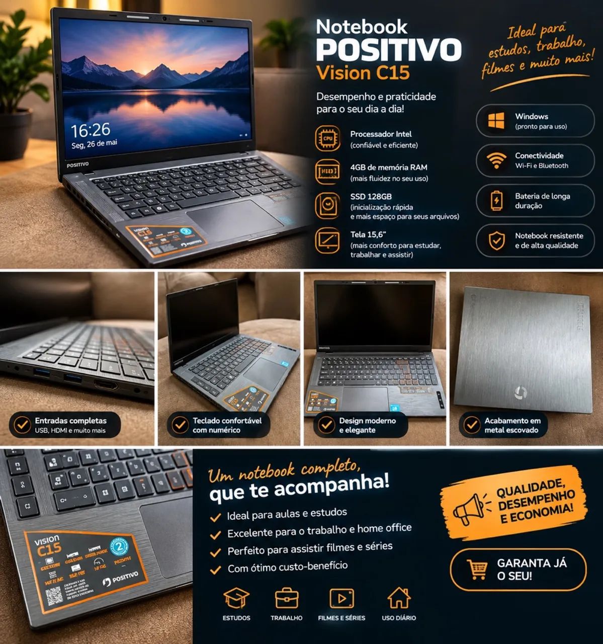 Vendo notebook positivo 