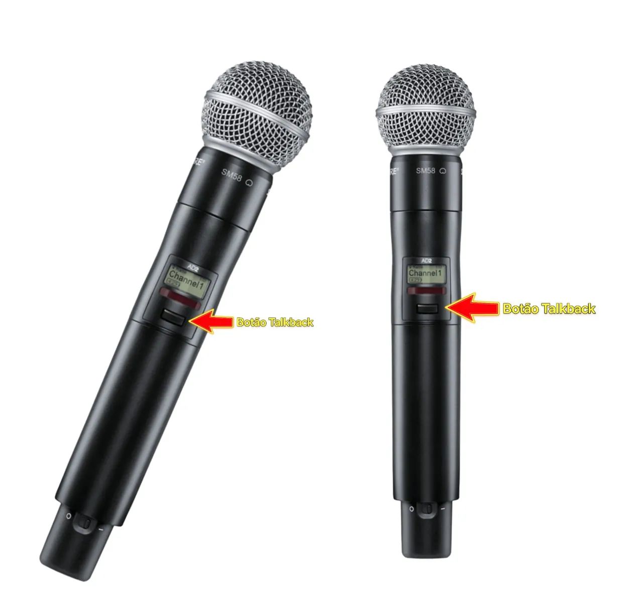 2 Microfones Sem Fio Original Axient Digital AD2 SM58 COM TALKBACK ( G55 470-636MHz ) - Foto 2