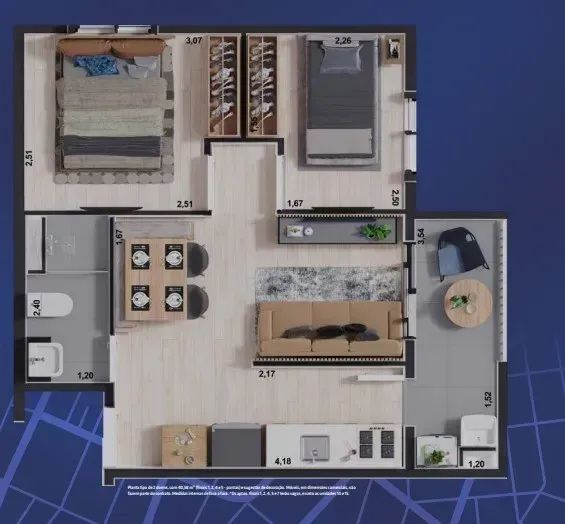 PLANTA 40m²