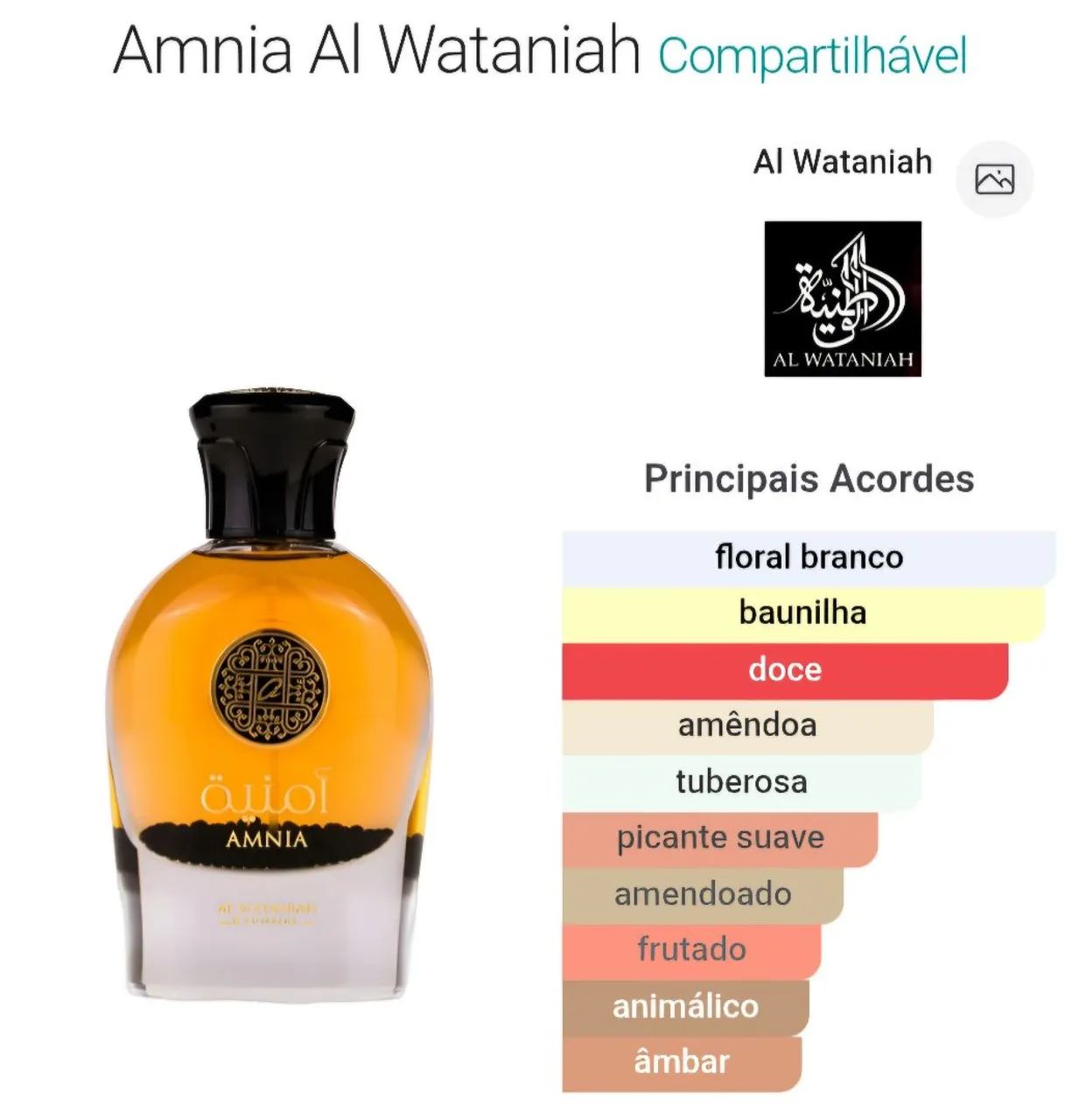 Perfume Árabe Amnia 100ml Eau de Parfum  - Foto 2