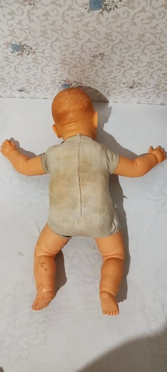 Boneca meu bebê bebezão olhos castanhos frete grátis antigo para restauro  - Foto 3