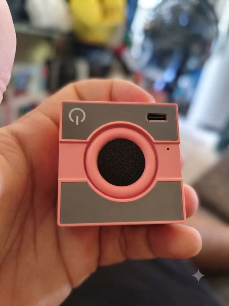 Caixa de Som Portátil "Powerful" Rosa com Precauções de Uso - Foto 2