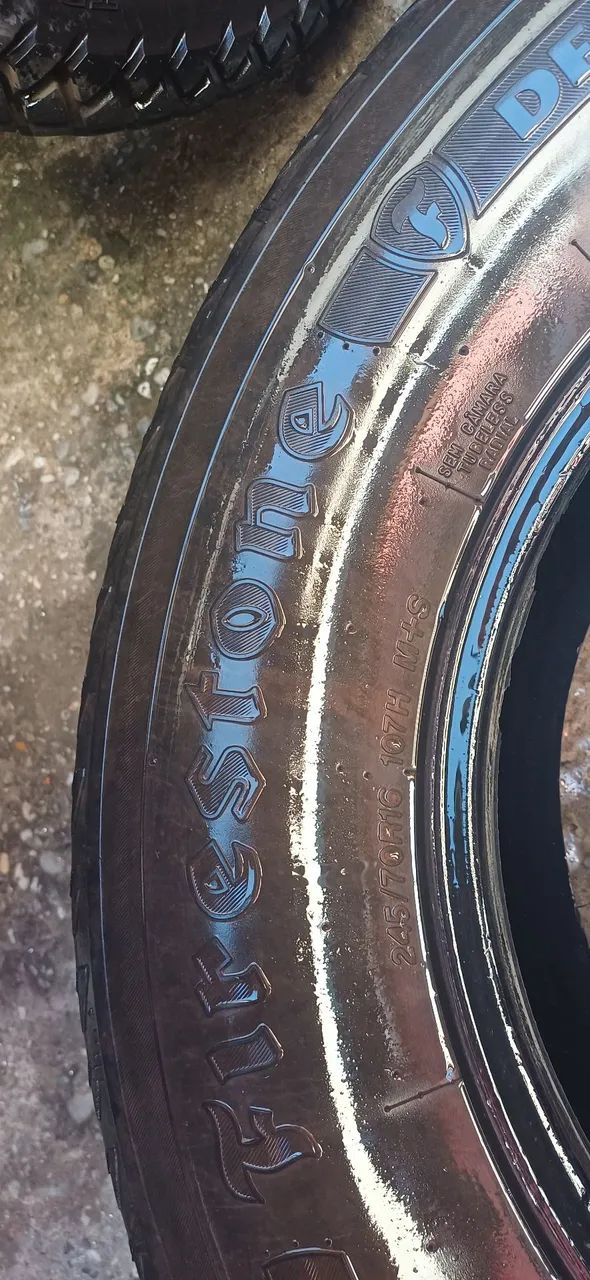 Pneus de caminhonete e bom estado aro 16/245/70 ,firestone 3 pneus 700 reais pra pega es $ - Foto 7