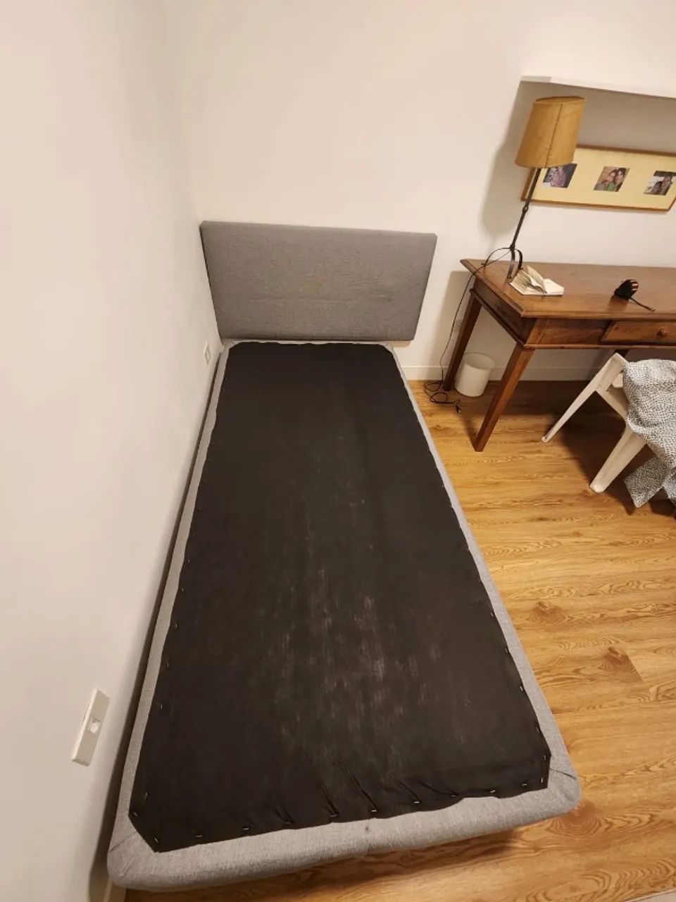 CAMA BOX COM CABECEIRA ESTOFADA - Foto 4