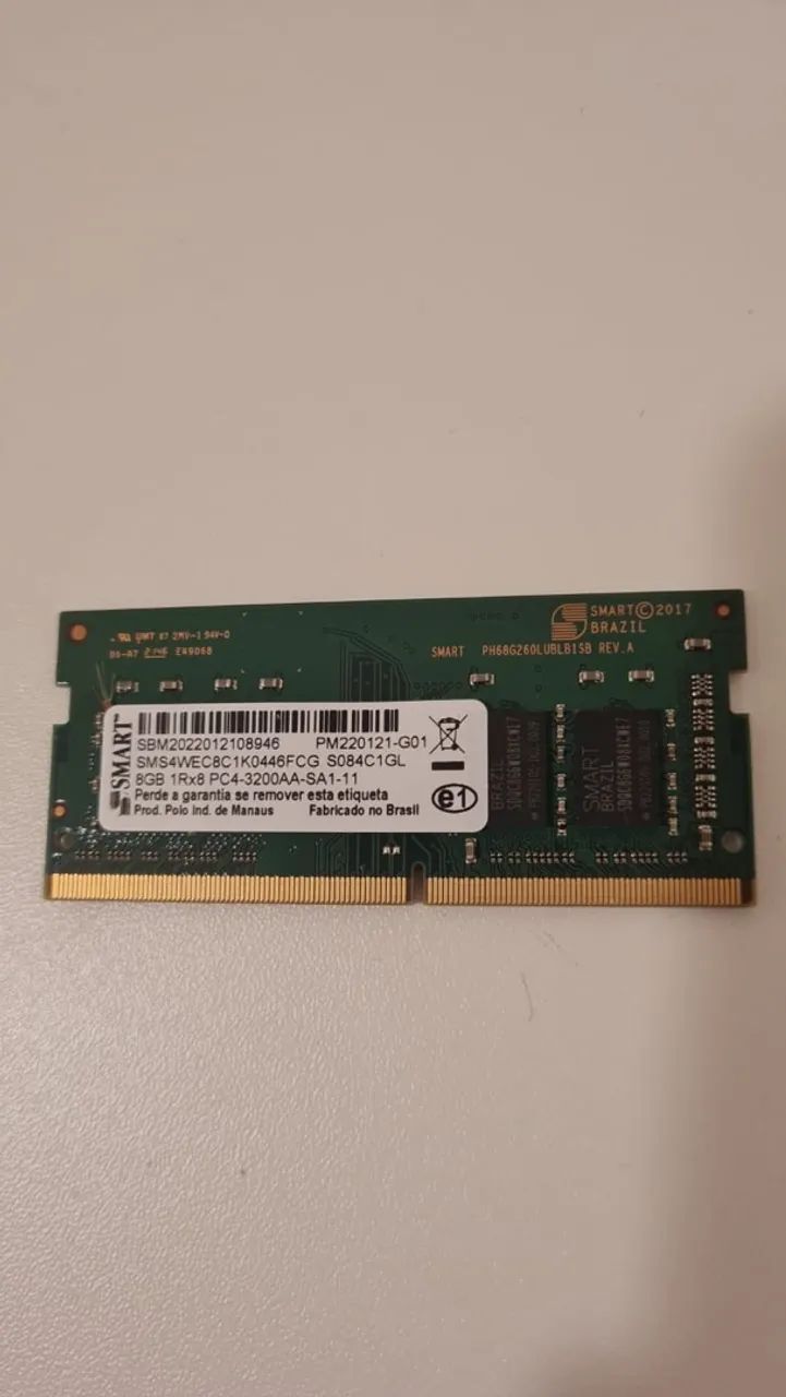 Memória RAM 8GB DDR4 320MHz