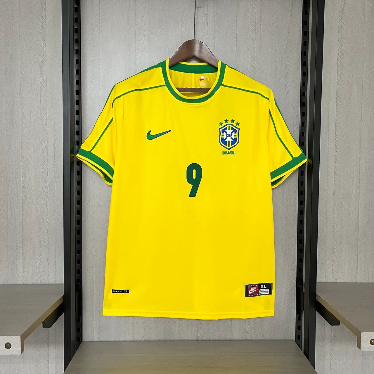 CAMISA BRASIL 1998 PRONTA ENTREGA ( RONALDO 9)