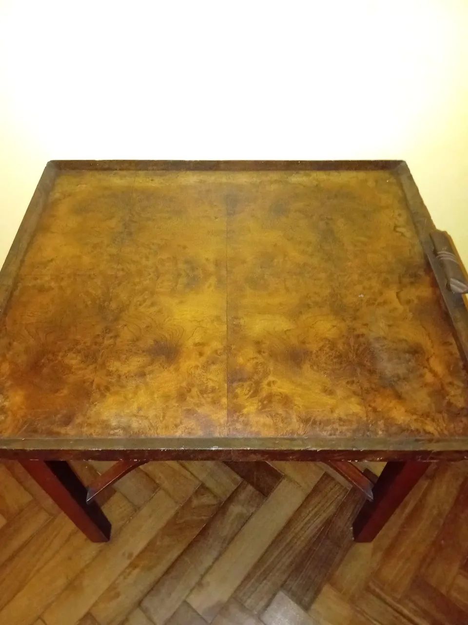 Mesa lateral madeira maciça,  estilo bandeja com mosaico  - Foto 3