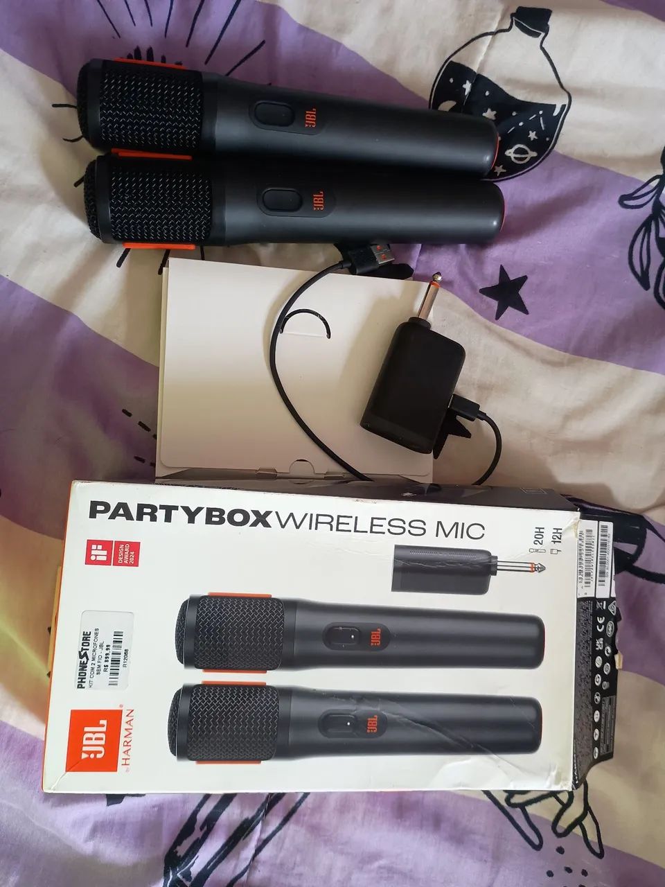 Par de Microfones JBL PartyBox Wireless MIC