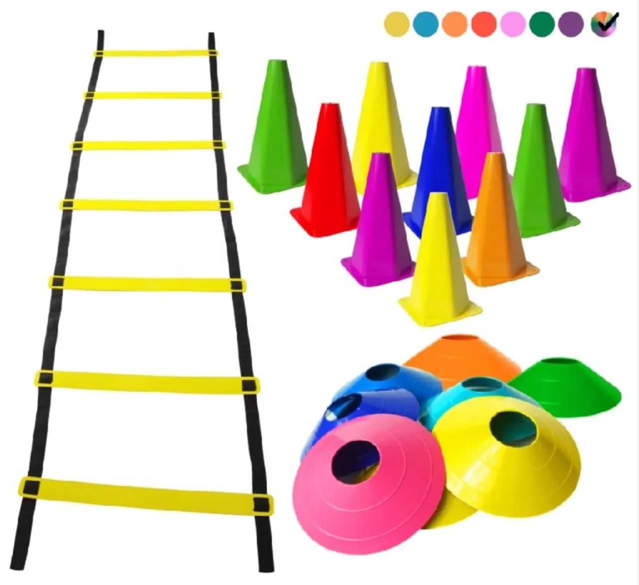 Kit funcional. 1 escada 10 cone 10 chapéu chinês. Entrega grátis 