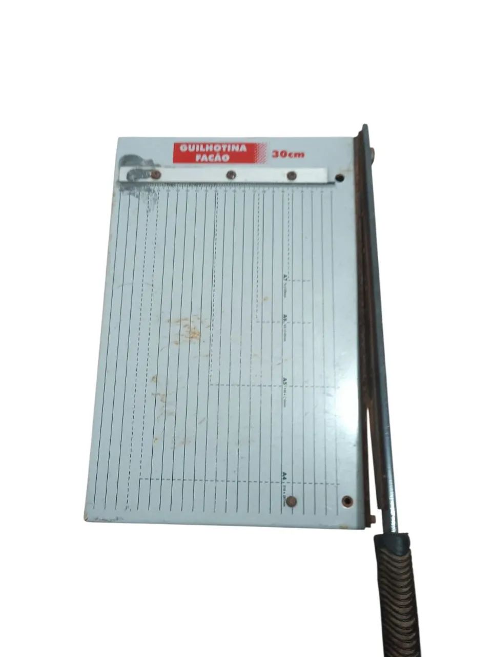 Guilhotina A4 para papel manual 30cm em aço Lassane 12 fls