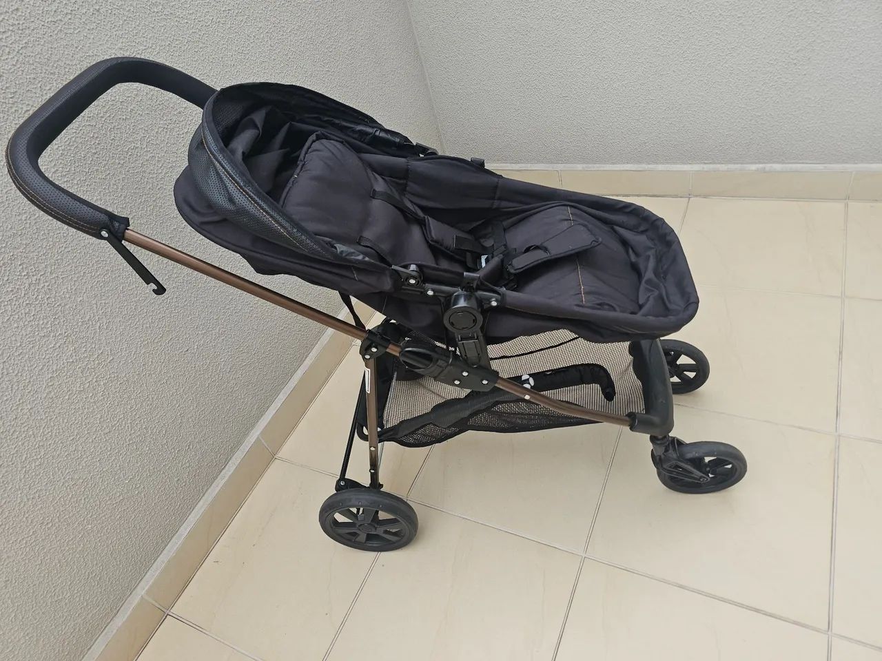 Carrinho de Bebê Berço Moisés Passeio Napoli, Galzerano , Estado de novo  - Foto 3