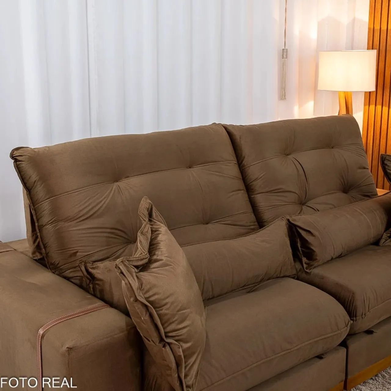 Sofá Retrátil Reclinável Toronto 2.50m D33 e Molas Ensacadas rf98 - Foto 3
