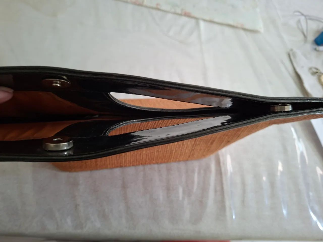 Bolsa de palha com feche de pressão - Foto 4
