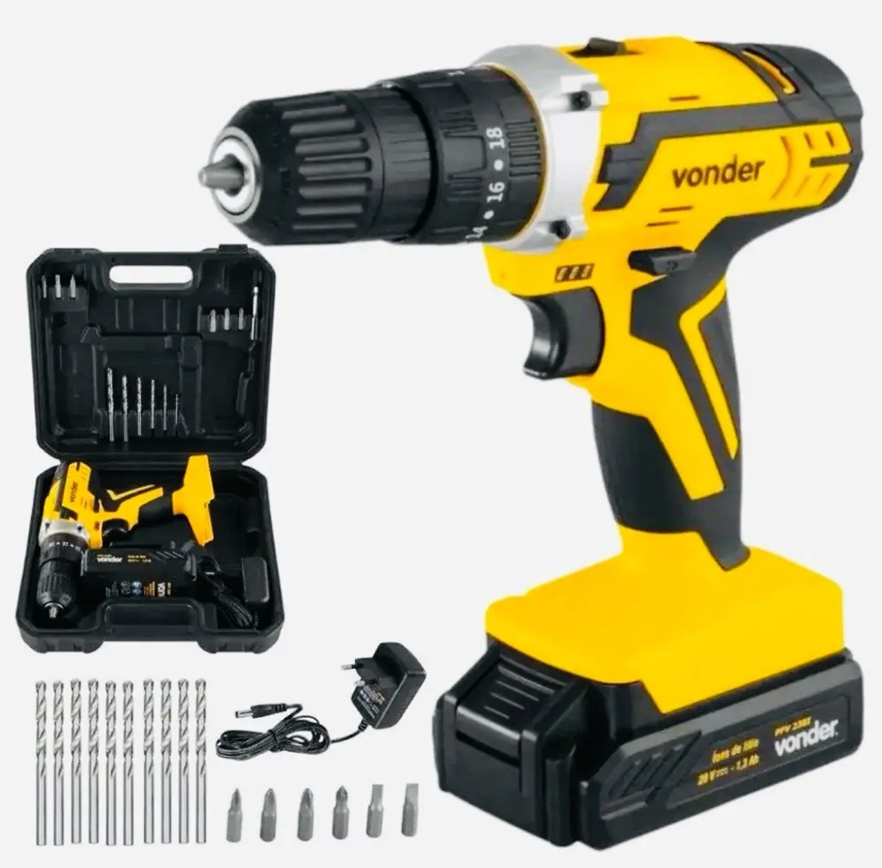 Furadeira parafusadeira impacto Vonder 20V  - Foto 2