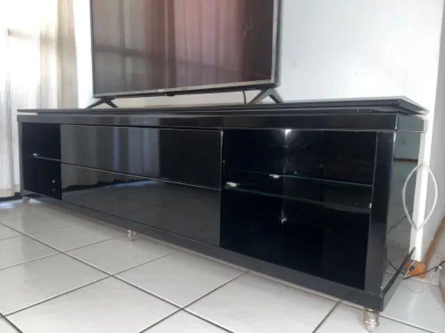 Rack para TV preto laqueado - Foto 2