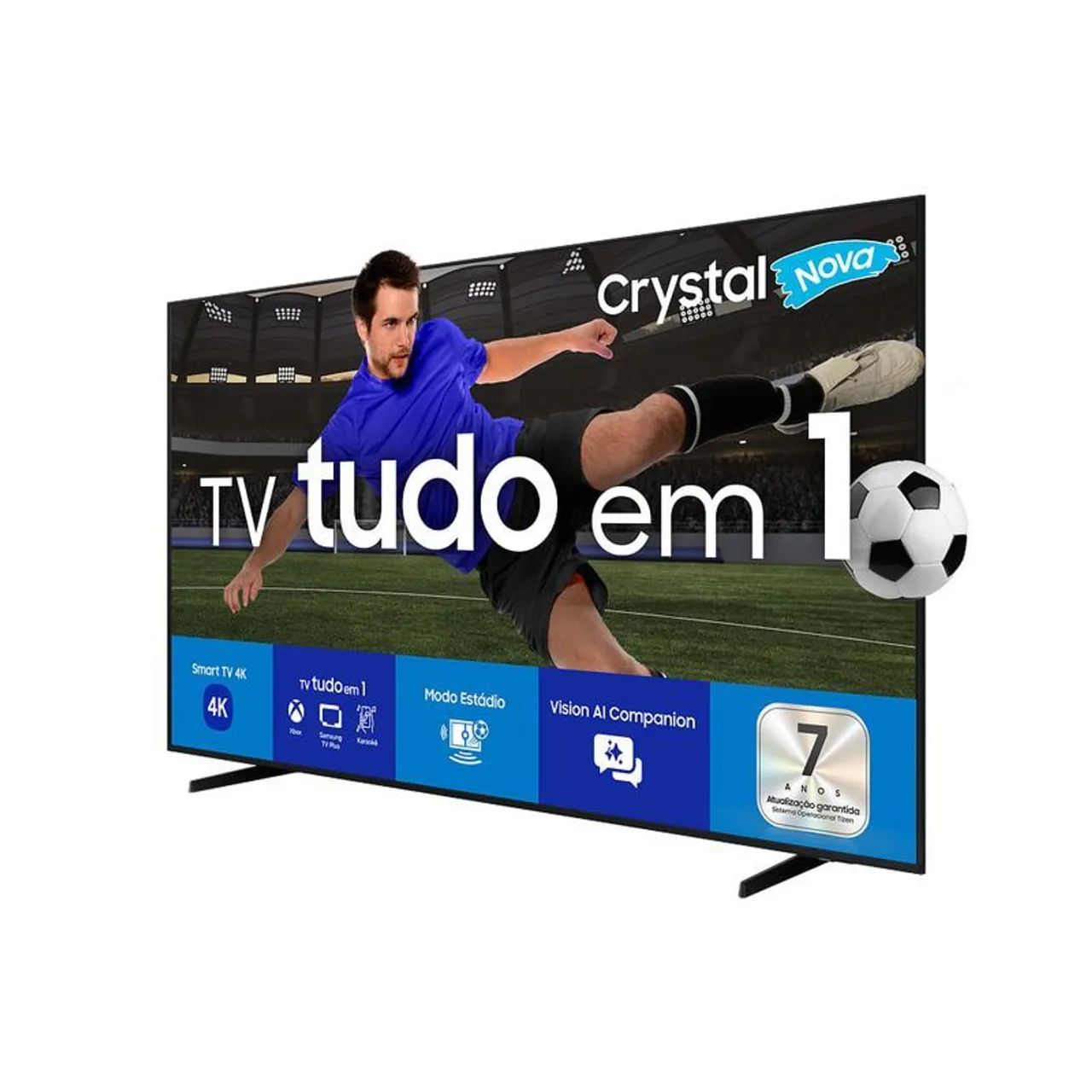 Samsung Smart TV 55" Crystal UHD 4K zero com nota fiscal 1 mês comprada - Foto 3