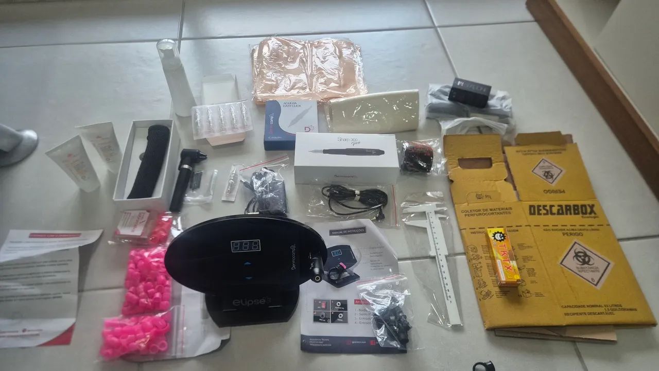 Dermografo Sharp 300 Pro NOVO + KIT Micropigmentacao labial - Foto 4