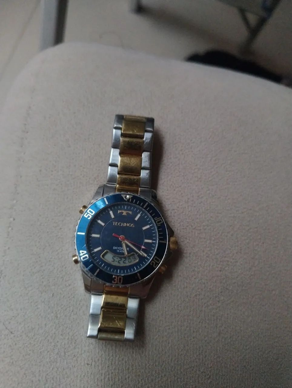 OPORTUNIDADE ÚNICA - RELÓGIO TECHNOS PULSO DOURADO ORIGINAL 