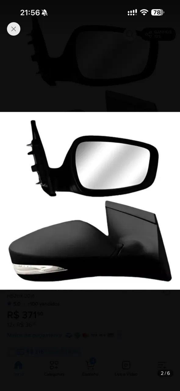 Retrovisor HB20 com piscar  150