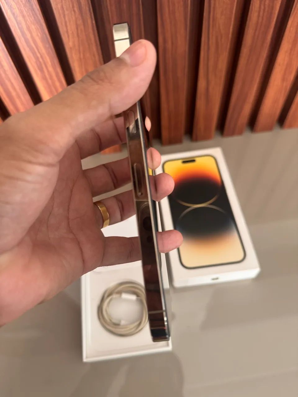 Iphone 14 Pro Max 256gb Gold Impecável - Celulares e Smartphones