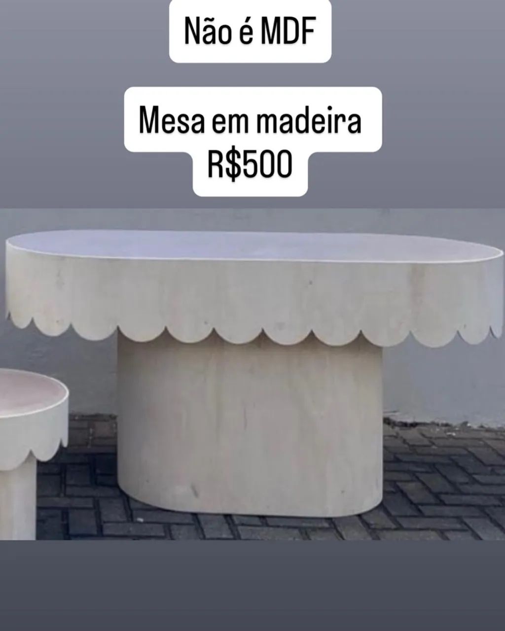 Mesa madeira festa