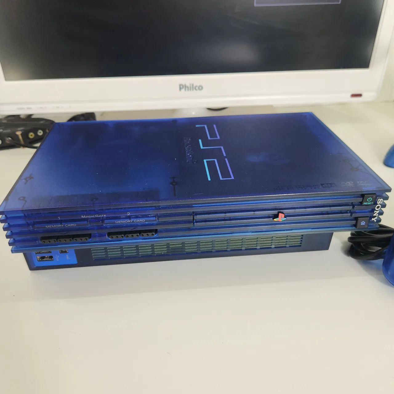 Playstation 2 ocean blue original japao  - Foto 3