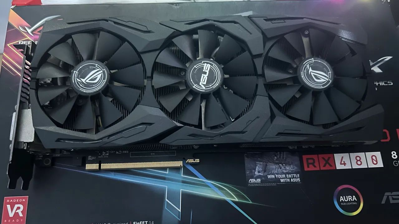 Rx 480 8gb Rog Strix (superior a 2048sp) - Foto 2