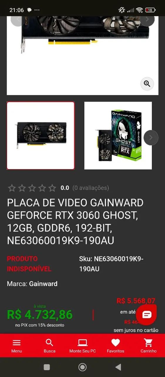 RTX 3060 ti 12gb gainward  - Foto 4