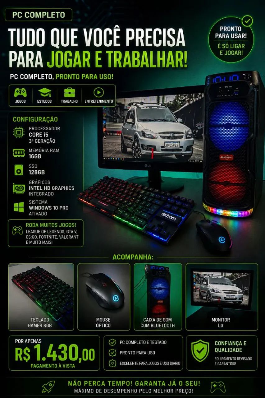 PC GAMER COMPLETO BARATO