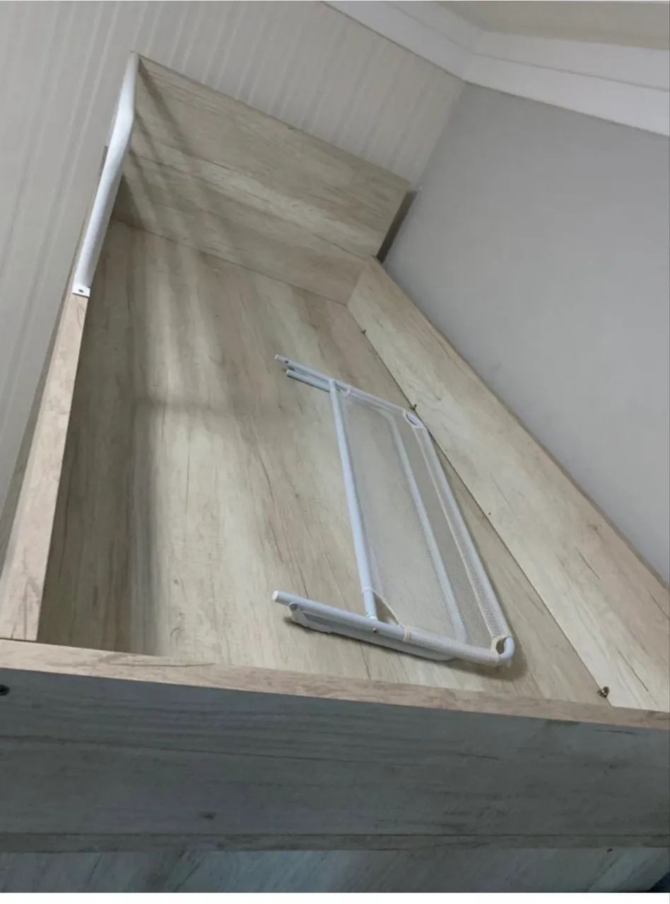 Cama alta com escrivaninha e ninchos 100% MDF - Foto 2