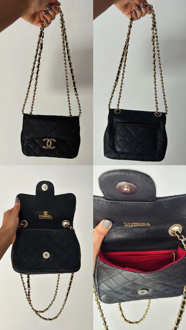 Bolsa preta de corrente 