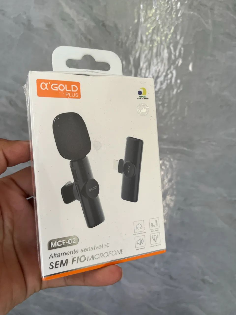 Microfone de lapela A Gold para celular- ENTREGA A DOMICÍLIO 